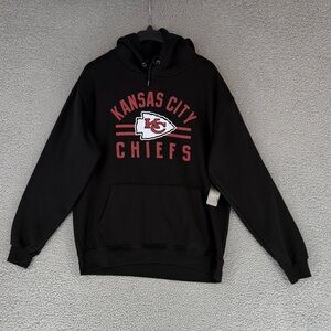 Kansas City Chiefs Black & red long sleeve Hoodie menS Large kangaroo pocket NFL